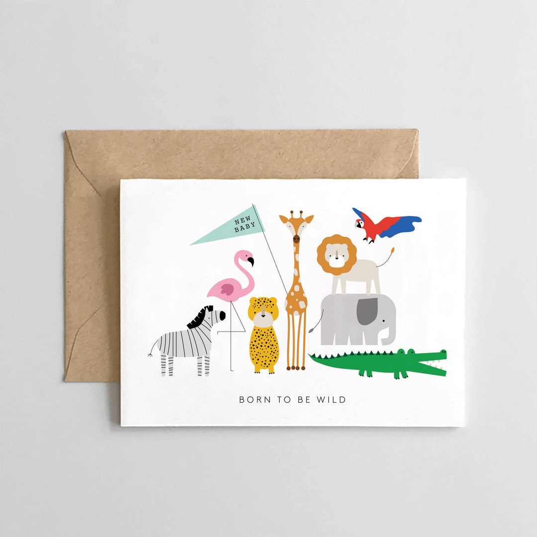 Greeting Cards |Born to be Wild - New Baby Card | Spaghetti & Meatballs - The Ridge Kids
