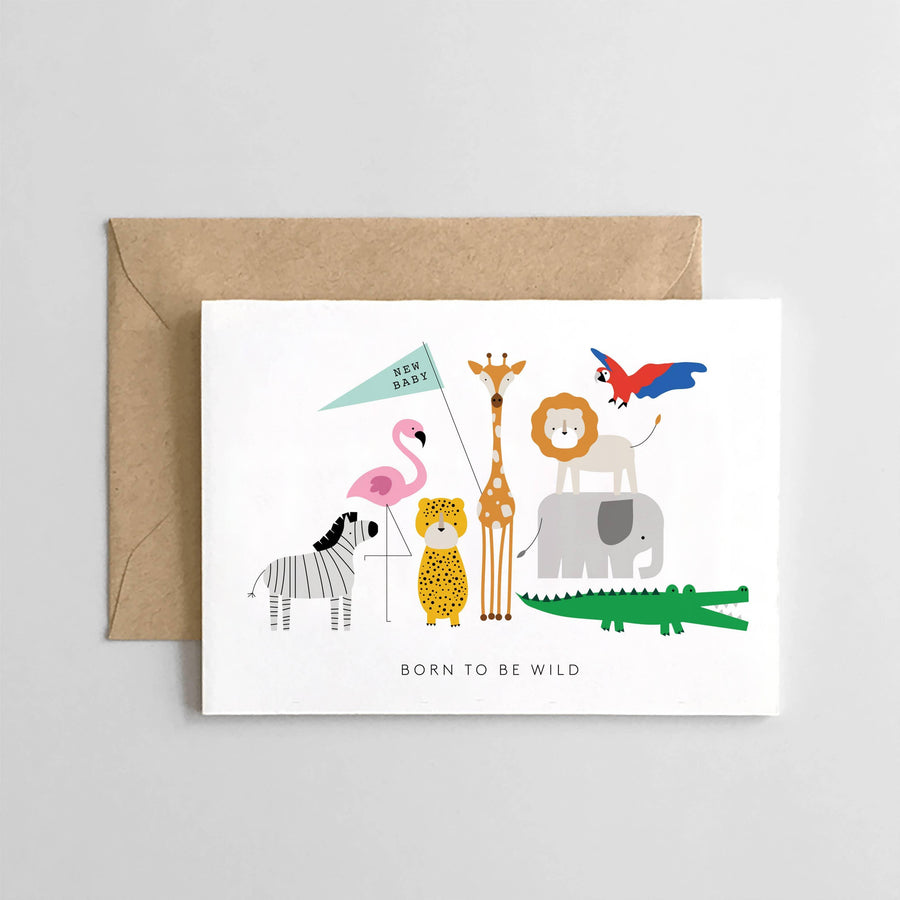 Greeting Cards |Born to be Wild - New Baby Card | Spaghetti & Meatballs - The Ridge Kids
