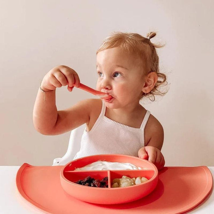 Suction Divider Plate & Spoon Set | Feeding | O.B. Design - The Ridge Kids