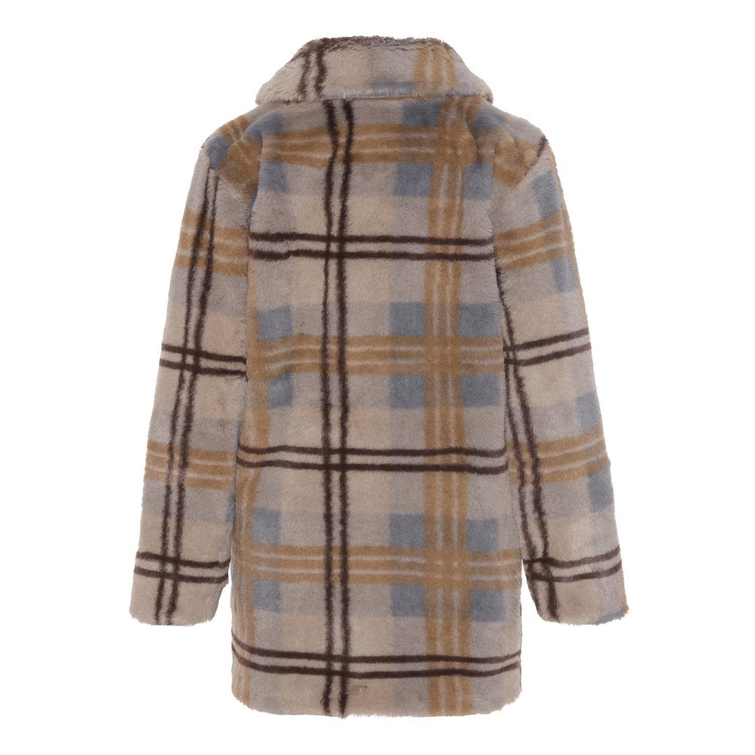 Hali Check Fur Coat | Molo - The Ridge Kids