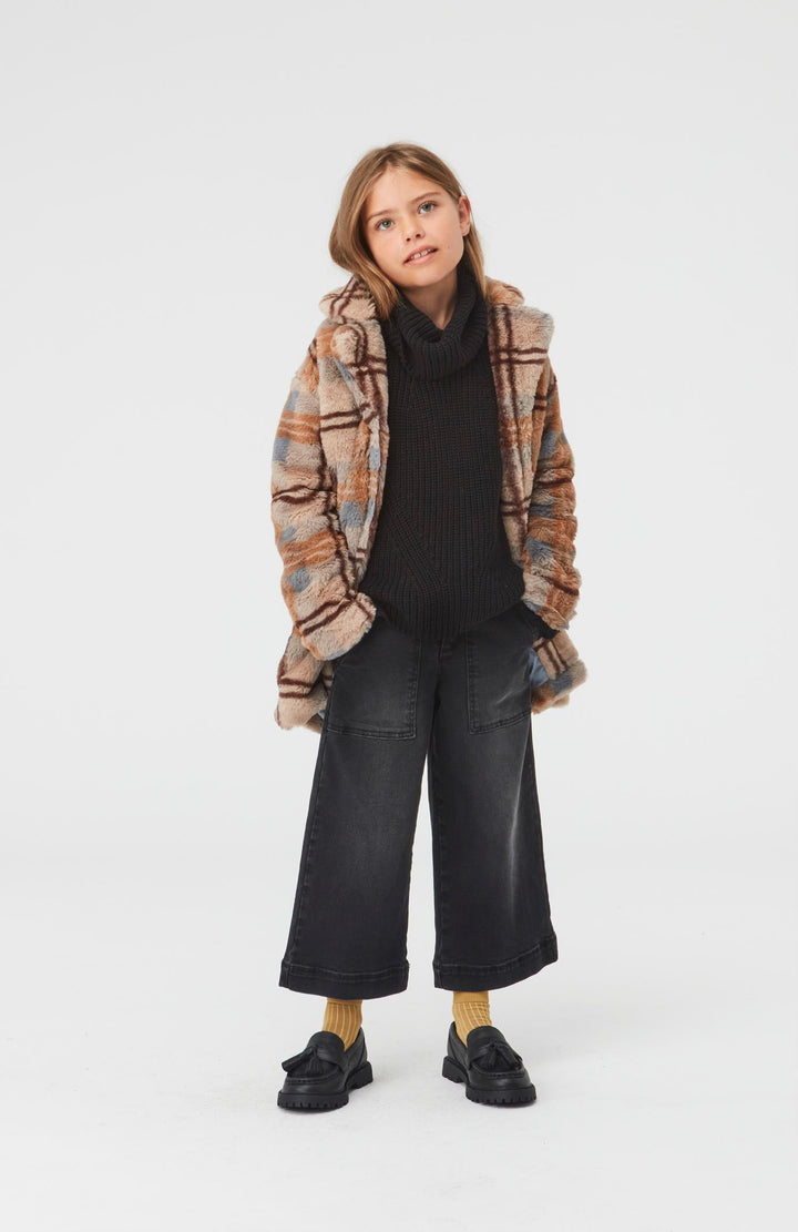 Hali Check Fur Coat | Molo - The Ridge Kids