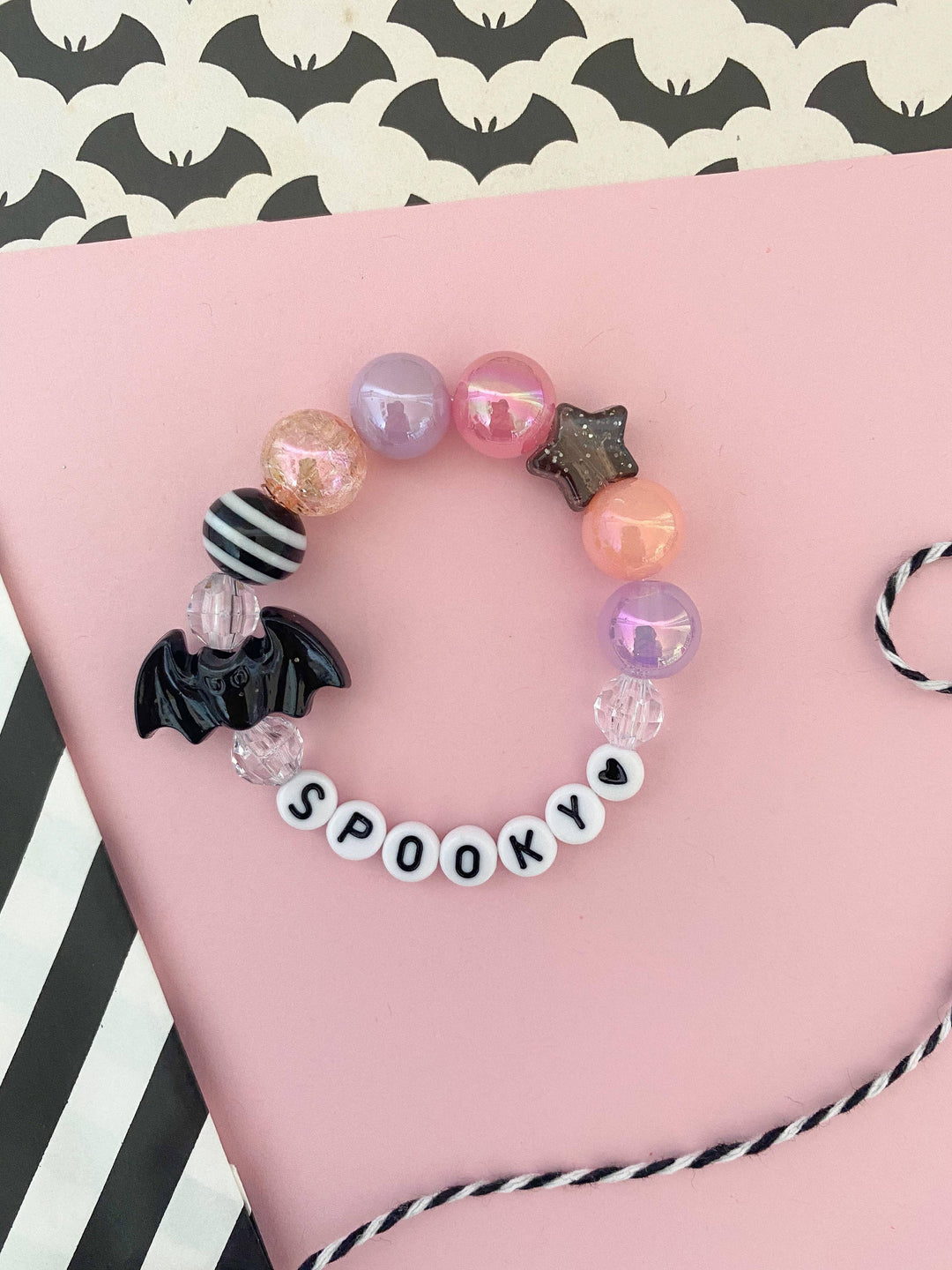 Halloween Bracelet |  Bat Charm Bracelet With Star Bead | The Rainbow Mermaid - The Ridge Kids