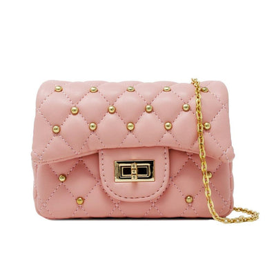 Handbag | Classic Quilted Stud Mini Bag - Light Pink | Tiny Treats and Zomi Gems - The Ridge Kids