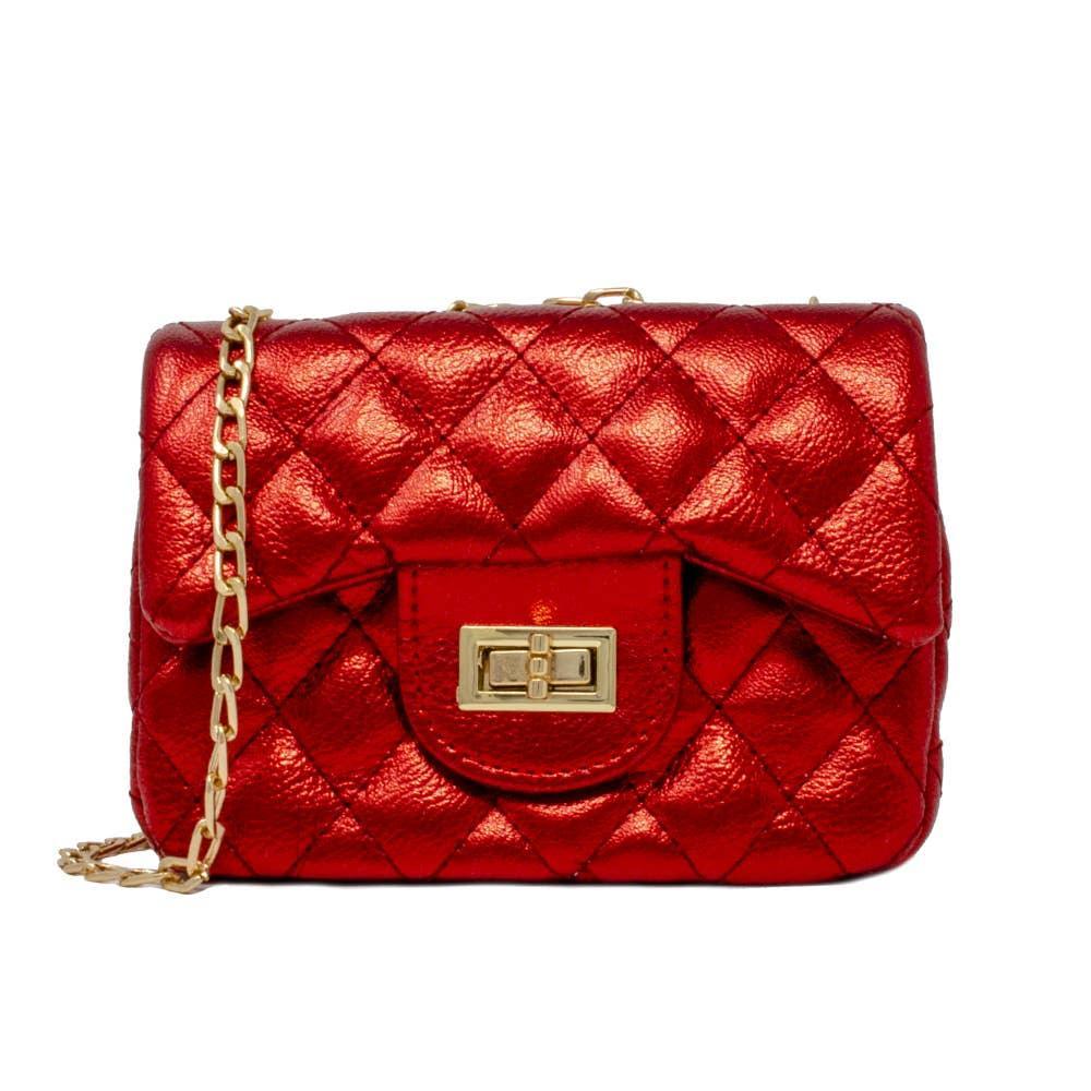 Red Mini Handbag Handbag | Metallic Classic Mini Purse- Red | Tiny Treats and Zomi Gems ...