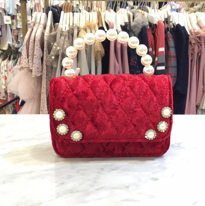 Handbag | Velvet Purse Pearl Diamond | Tiny Treats and Zomi Gems - The Ridge Kids