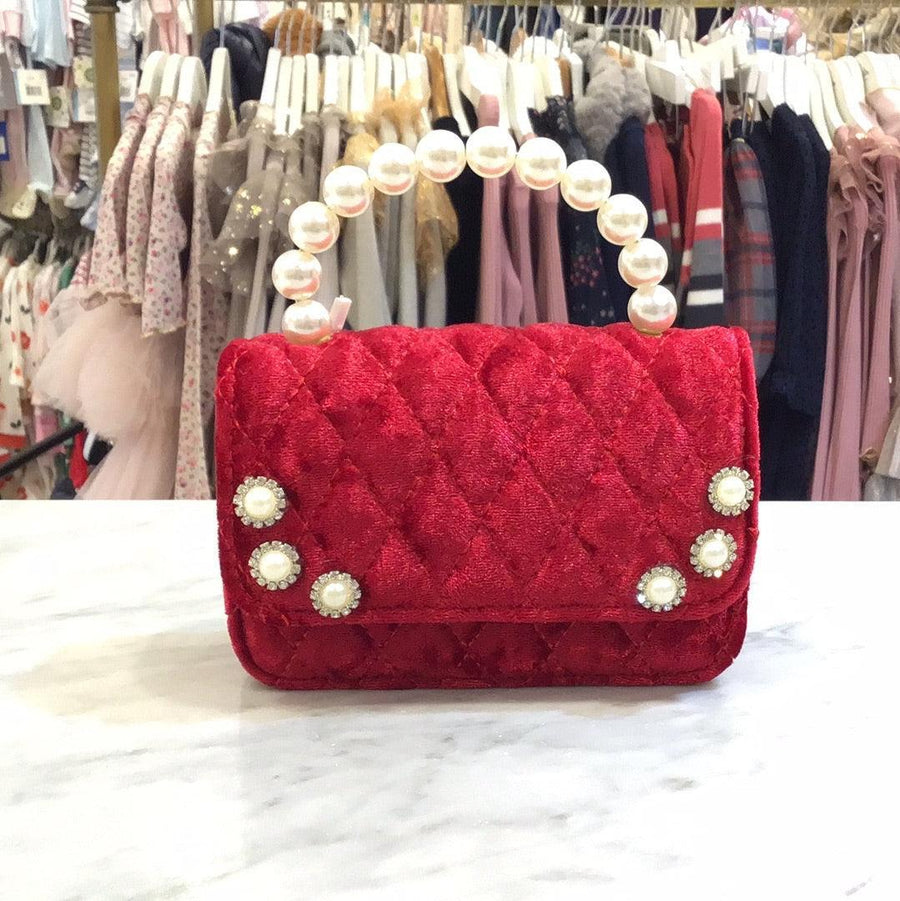 Handbag | Velvet Purse Pearl Diamond | Tiny Treats and Zomi Gems - The Ridge Kids