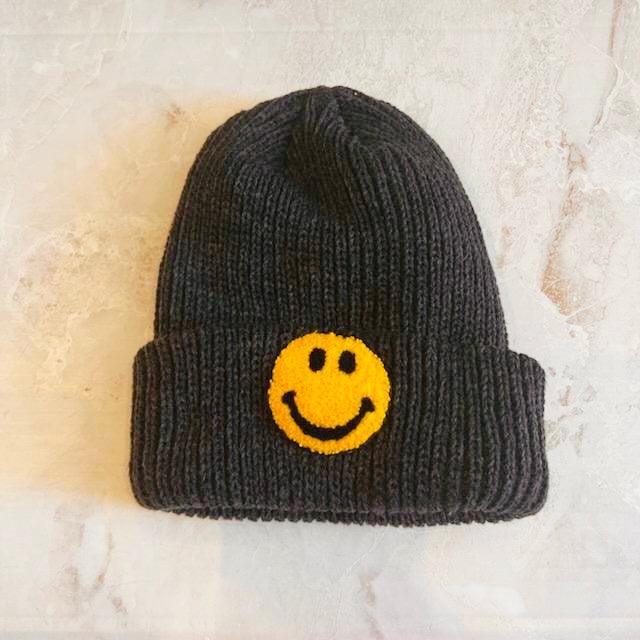 Hat | Cold Weather Smile Beanie Charcoal | Petite Hailey - The Ridge Kids