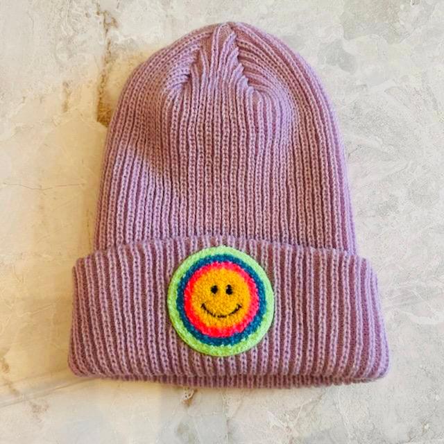 Hat| Cold Weather Smile Beanie in Purple | Petite Hailey - The Ridge Kids