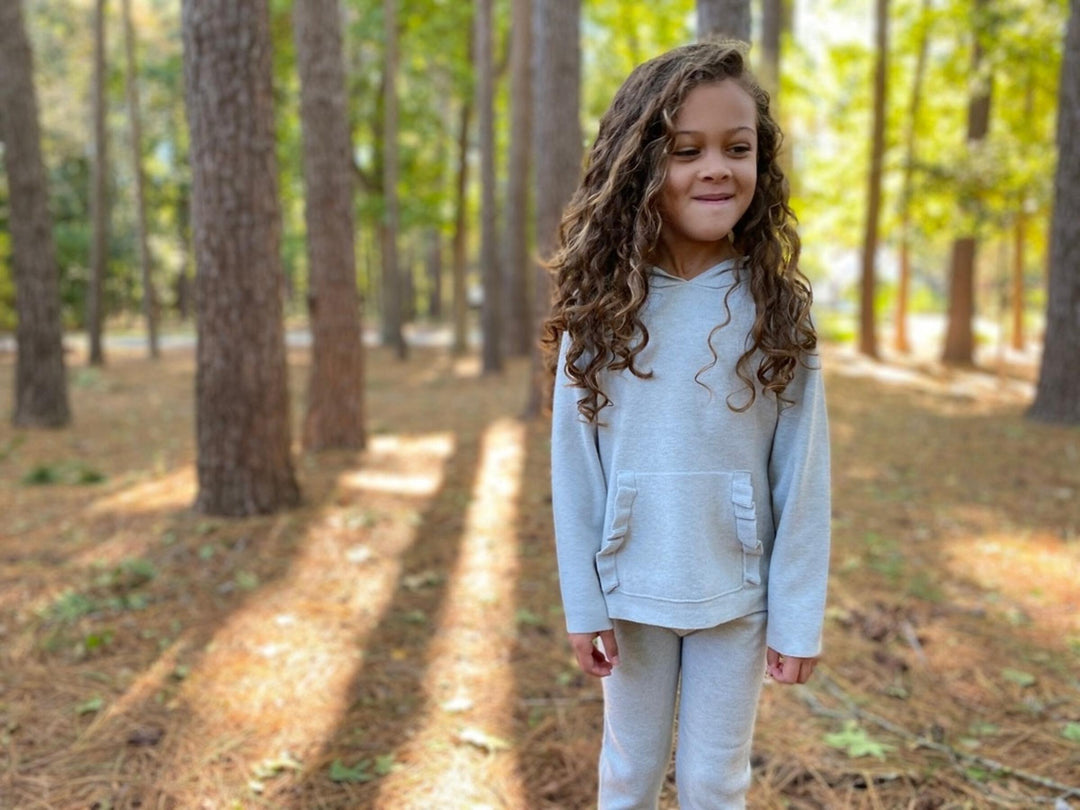 Hazel Cotton Hoodie | Heathered Grey | Vignette - The Ridge Kids