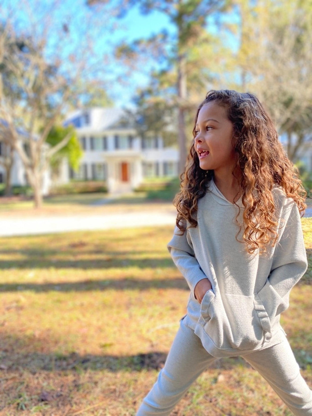 Hazel Cotton Hoodie | Heathered Grey | Vignette - The Ridge Kids