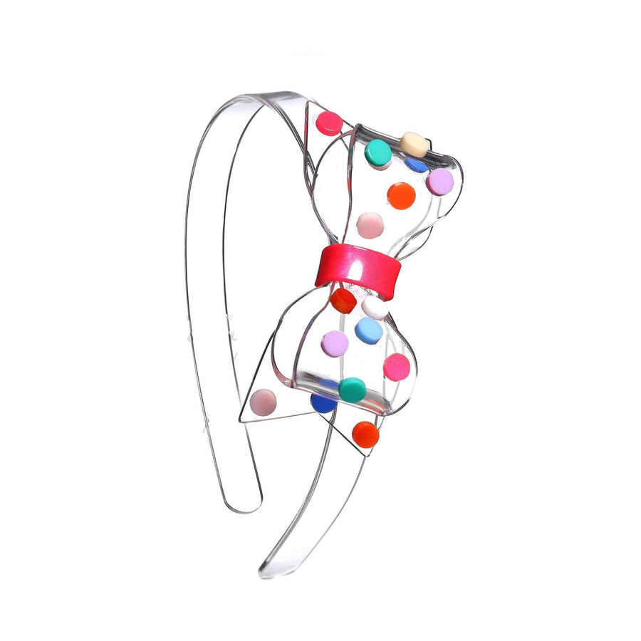 Headband | Bow with Colorful Dots  | Lilies & Roses NY - The Ridge Kids