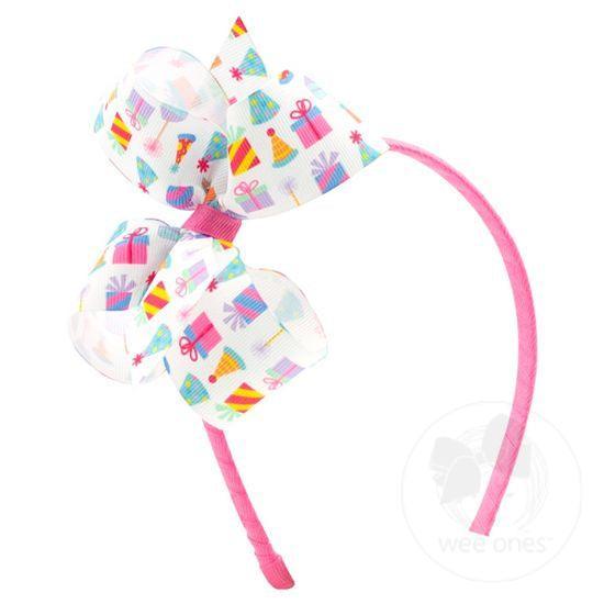 Headband | Grosgrain Bow- Birthday | Wee Ones - The Ridge Kids