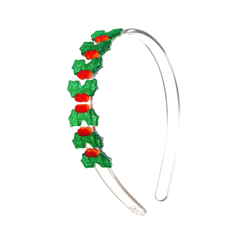 Headband | Holiday Centipede Mistletoe Glitter Green | Lilies and Roses - The Ridge Kids