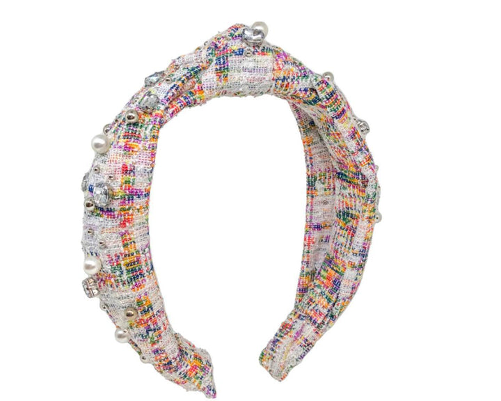 Headband | Tweed Jeweled Knot - assorted | Bari Lynn Accessories - The Ridge Kids
