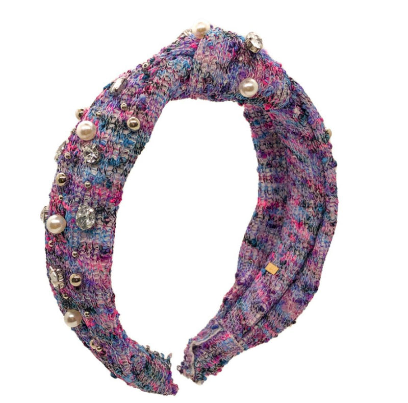 Headband | Tweed Jeweled Knot - assorted | Bari Lynn Accessories - The Ridge Kids