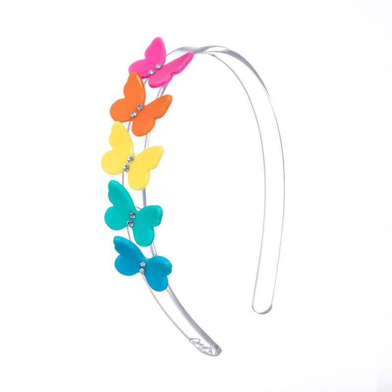 Headband | Vibrant Colorful Multi Butterflies | Lilies & Roses NY - The Ridge Kids