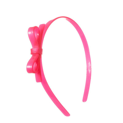 Headbands | Thin Bow- Neon Pink | Lilies and Roses NY - The Ridge Kids