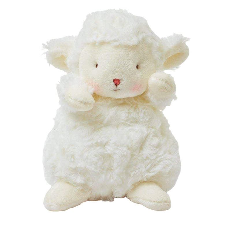 soft plush lamb toy with rosy cheeks 