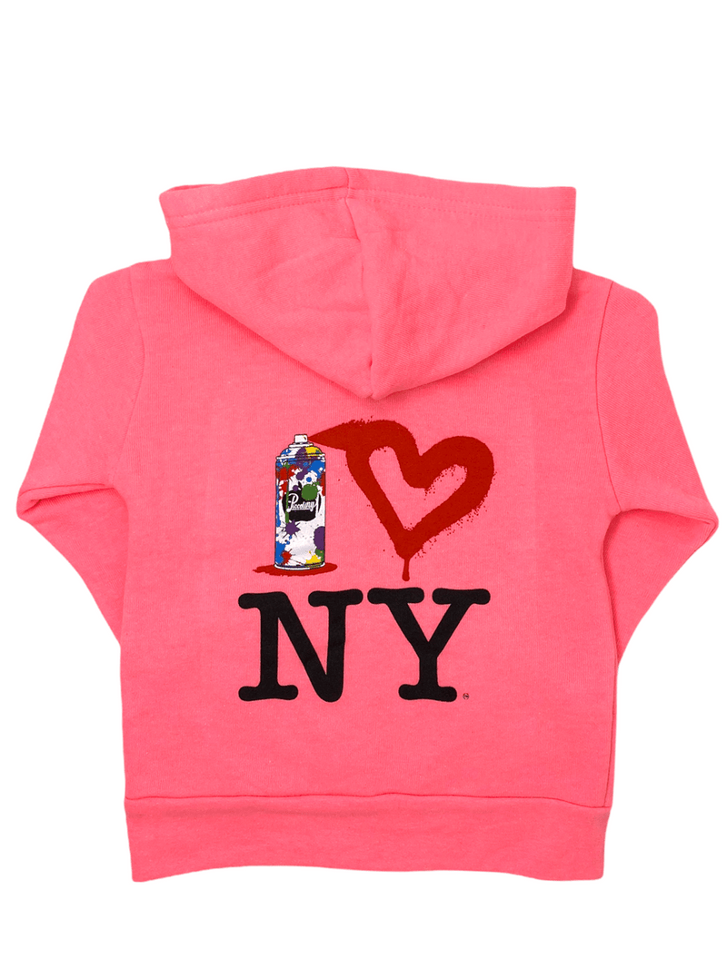 Hoodie | Neon Pink Spray Paint Heart NY | PiccoliNY - The Ridge Kids