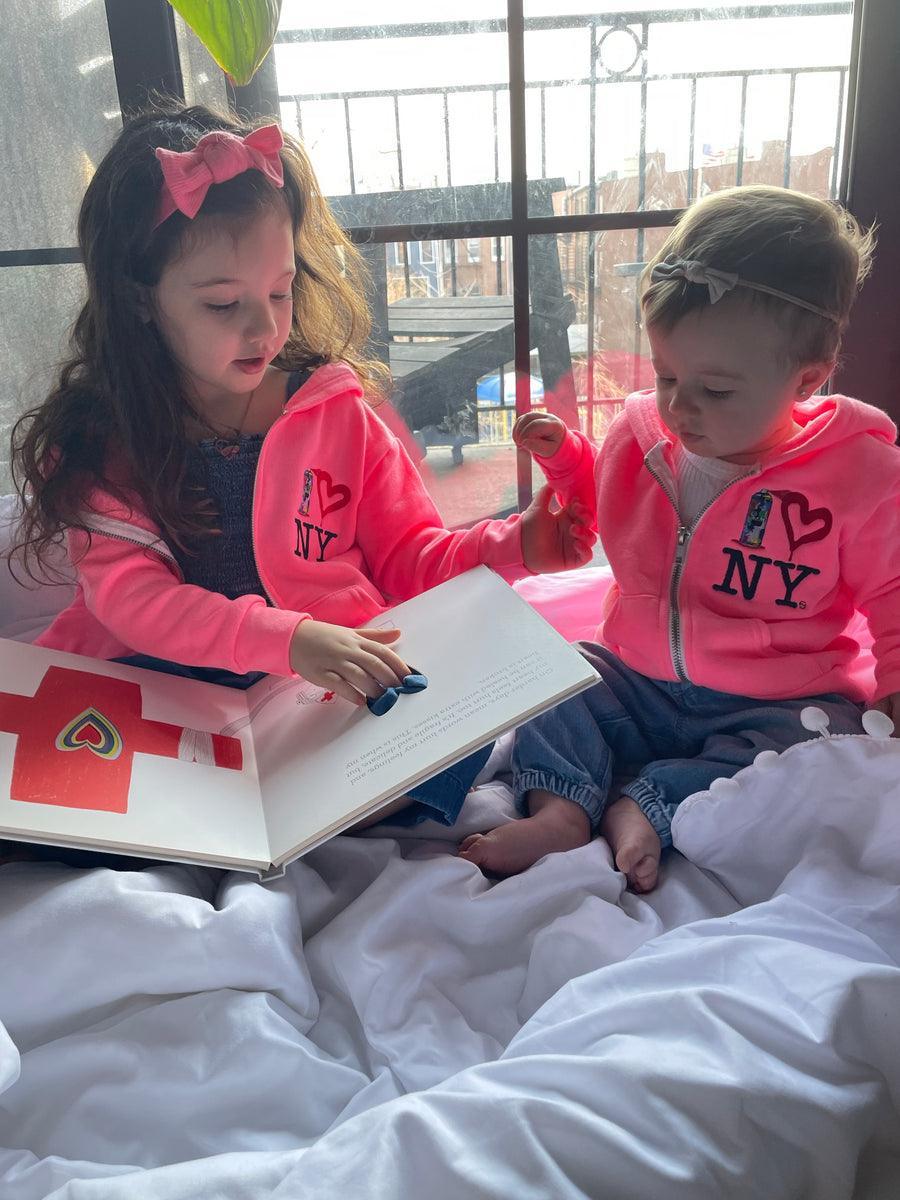 Hoodie | Neon Pink Spray Paint Heart NY | PiccoliNY - The Ridge Kids