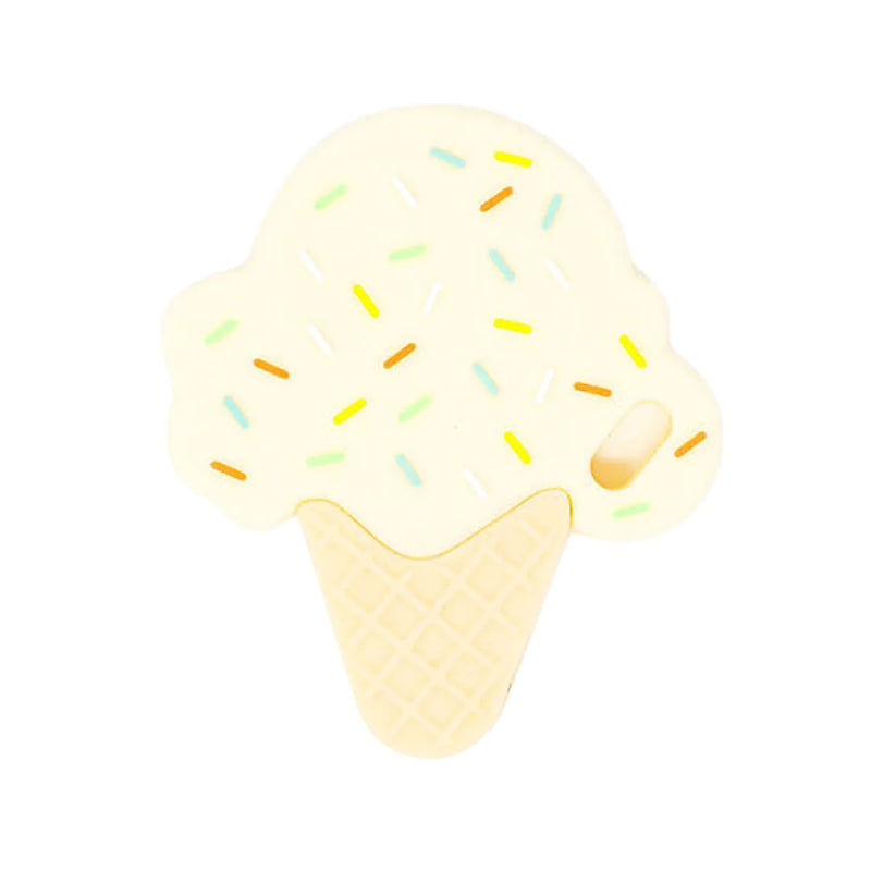 Silicone Teether | Ice Cream Cone | Three Hearts - The Ridge Kids