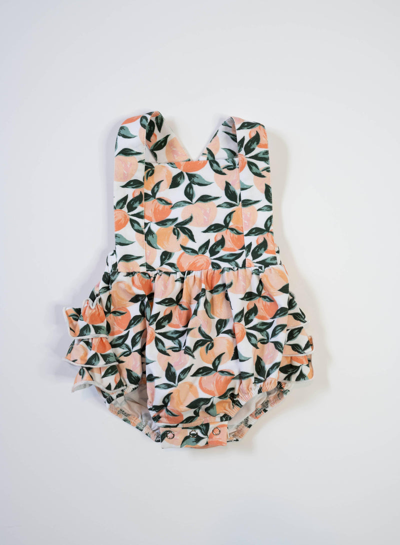 Isla Romper in Peachy Paradise | Baby Bubble: 0/3m - The Ridge Kids