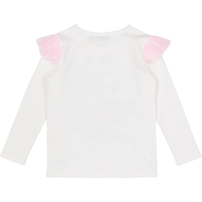 Ivory Long Sleeve Shirt | Unicorn Lullaby with Shoulder Frill | Rock Your Baby - The Ridge Kids