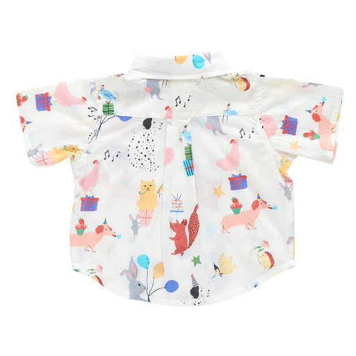 Baby Boys Collar Shirt | Jack - Birthday Buddies | Pink Chicken