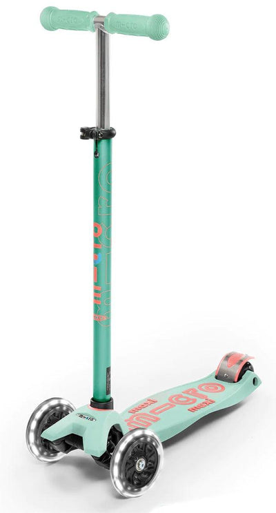 Kids Scooter | Micro Maxi Scooter Deluxe LED | Mint Green - The Ridge Kids