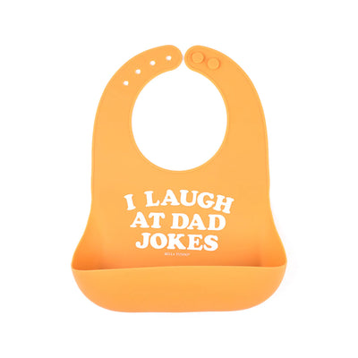 Laugh at Dad Jokes Bib | Silicone Bib | Bella Tunno - The Ridge Kids