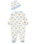 Little Me | 100% Cotton Footed One Piece/Hat Set | Dinomite - The Ridge Kids
