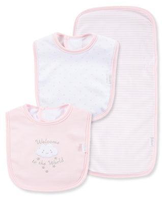Little Me | Baby Essential Bib Burp Set | Welcome to the World - The Ridge Kids