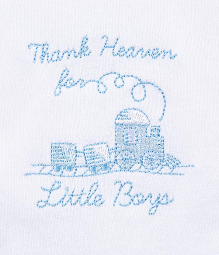Little Me | Newborn Bib and Burp Set | Thank Heaven for Little Boys - The Ridge Kids
