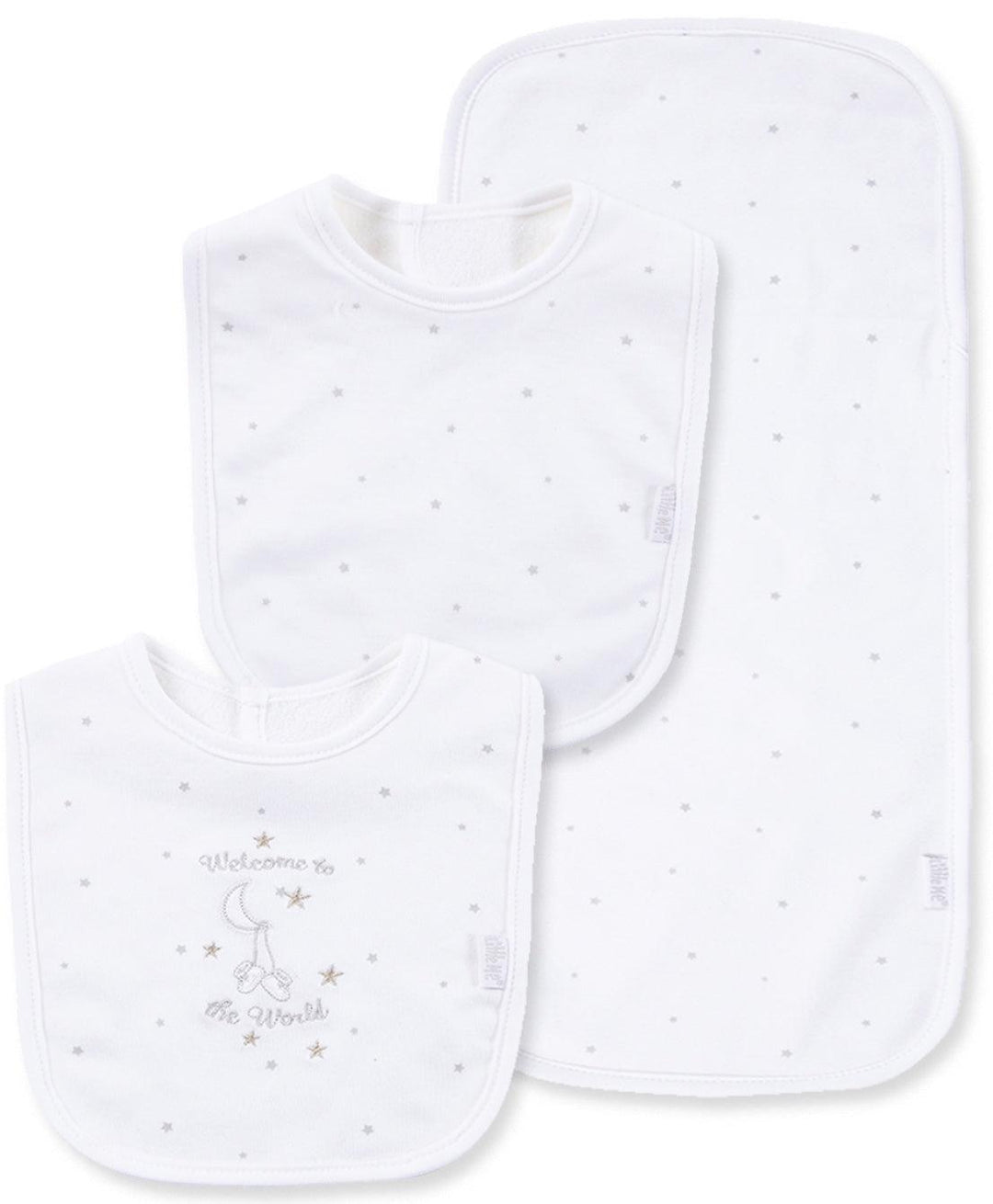 Little Me | Newborn Essential Bib and Burp Set | Welcome to This World - The Ridge Kids