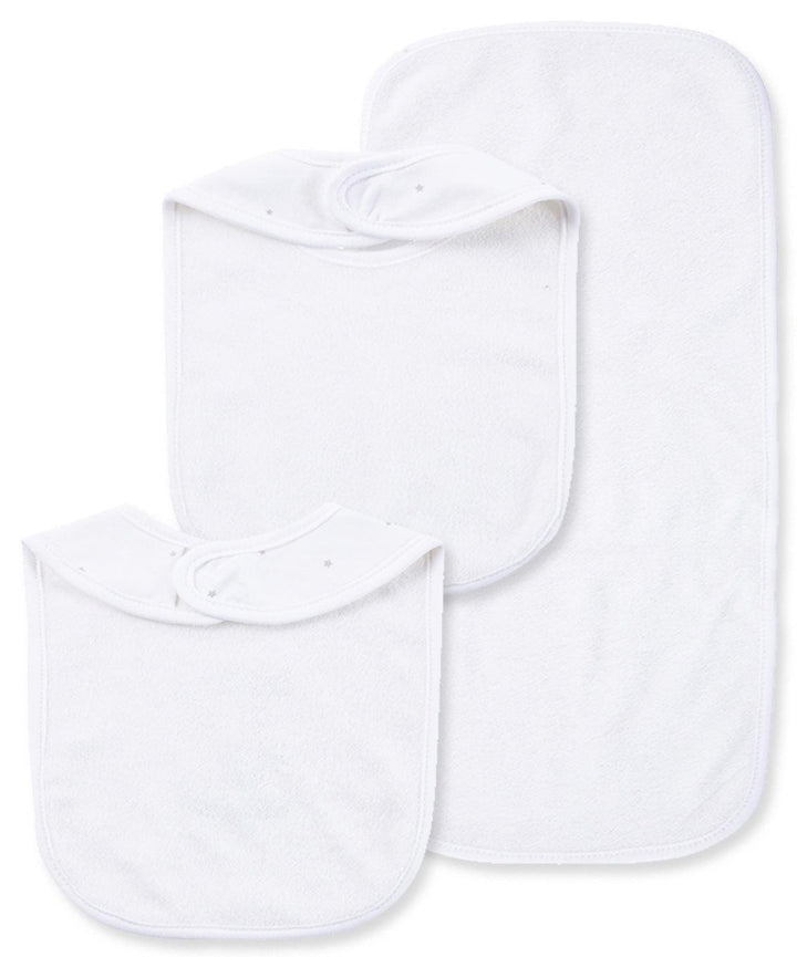 Little Me | Newborn Essential Bib and Burp Set | Welcome to This World - The Ridge Kids