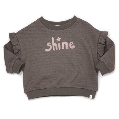Long Sleeve Sweatshirt | "Shine" -Rose Gold applique| Oh Baby! - The Ridge Kids