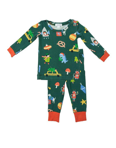 Loungewear Set | Merry and Bright Christmas Pajamas | Angel Dear - The Ridge Kids