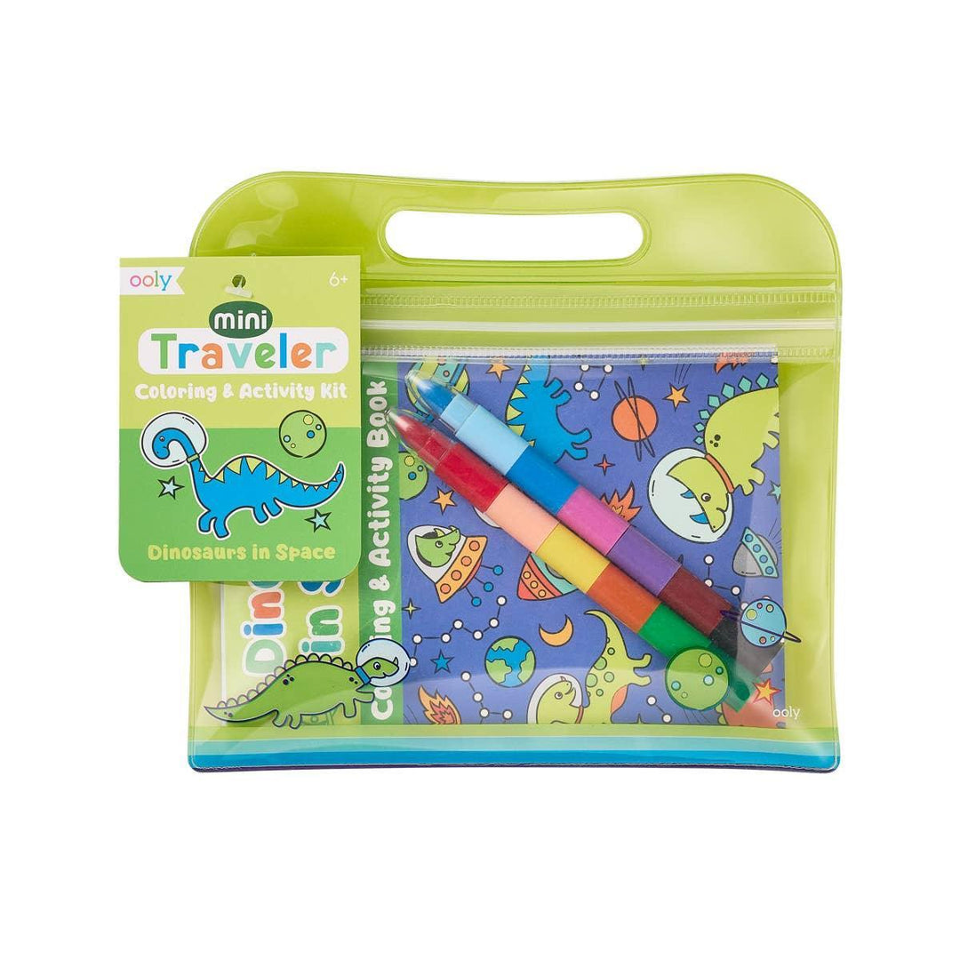 Mini Traveler Coloring + Activity Kit - Dinosaurs in Space - The Ridge Kids