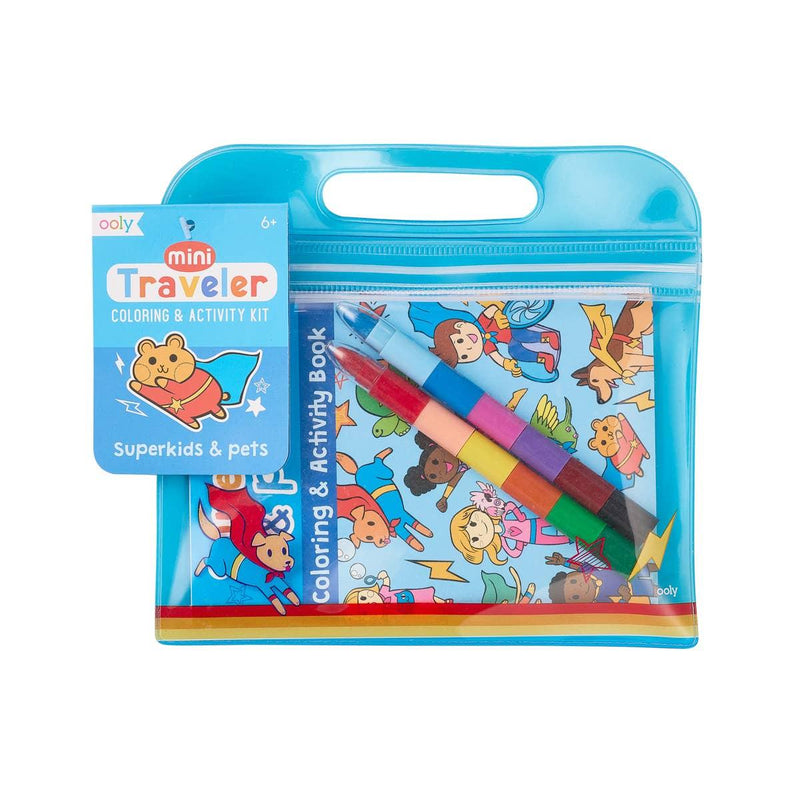Mini Traveler Coloring + Activity Kit - Superkids & Pets - The Ridge Kids