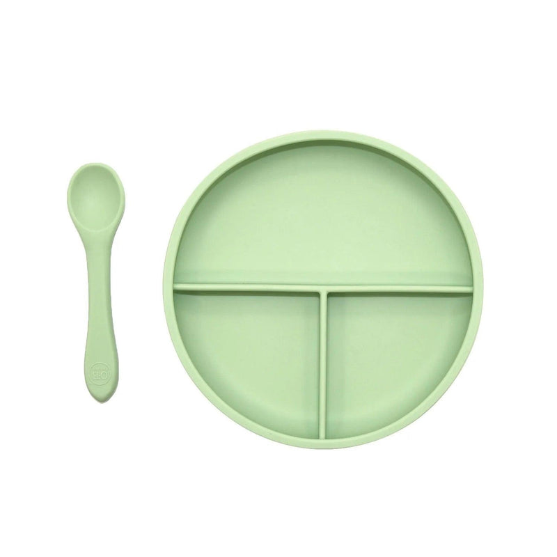 Suction Divider Plate & Spoon Set | Feeding | O.B. Design - The Ridge Kids
