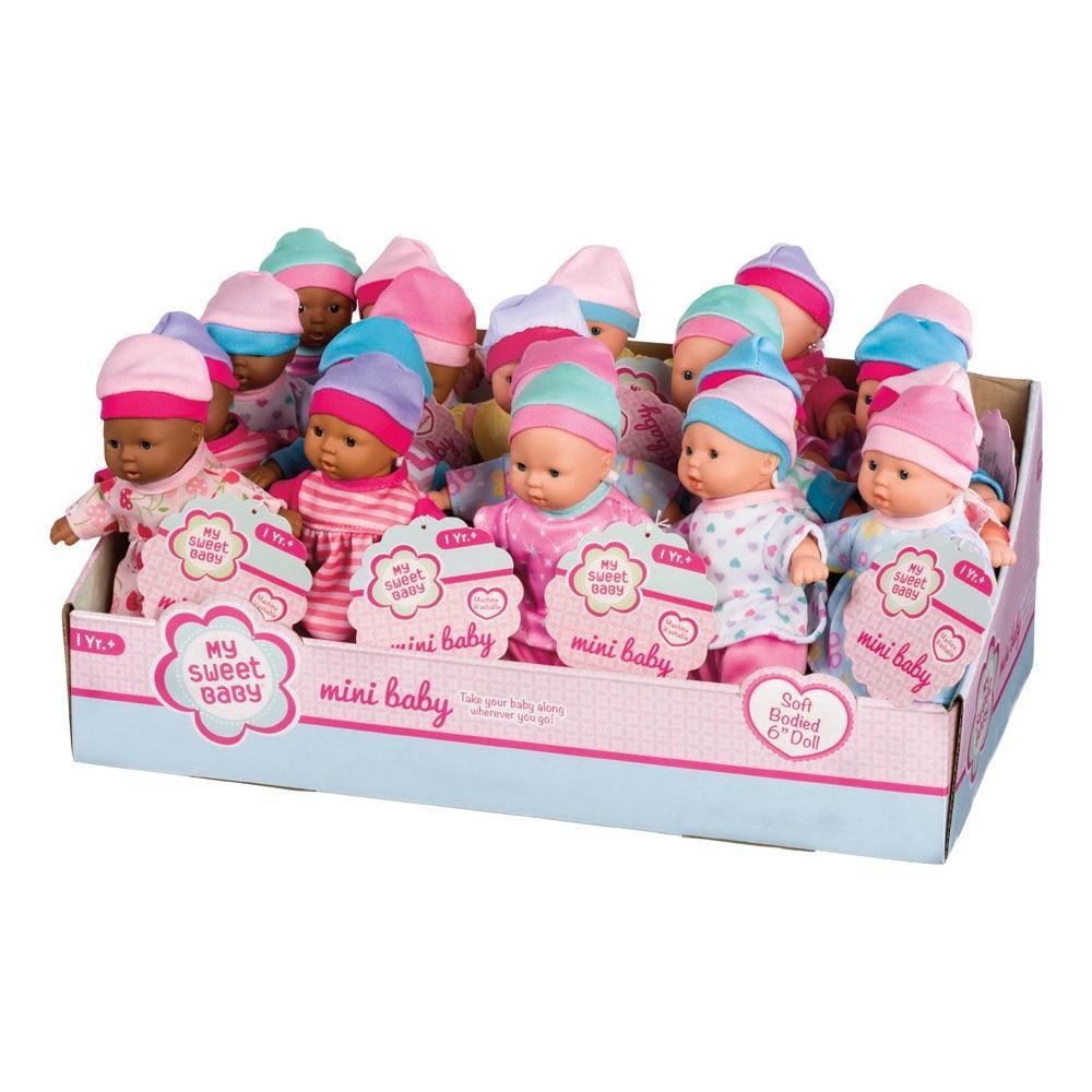 My Sweet Baby | 6" Mini Babies-Asst Skin Tones Dolls | Toysmith - The Ridge Kids