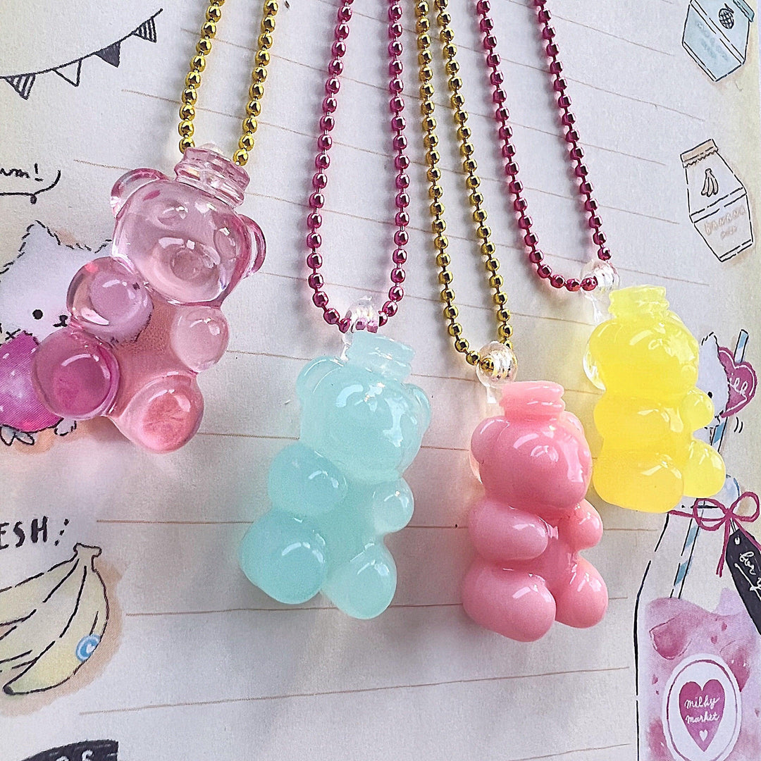 Necklace | Gummy Honey Bear Assorted Colors | Pop Cutie - The Ridge Kids
