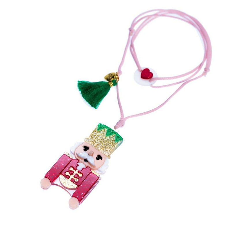 Necklace | Holiday Nutcracker Glitter Red | Lilies and Roses - The Ridge Kids