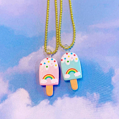Necklace | Rainbow Popsicle  Assorted Colors | Pop Cutie - The Ridge Kids