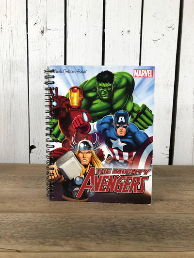 Notebook | Upcycled Little Golden Book Mighty Avengers Journal - The Ridge Kids