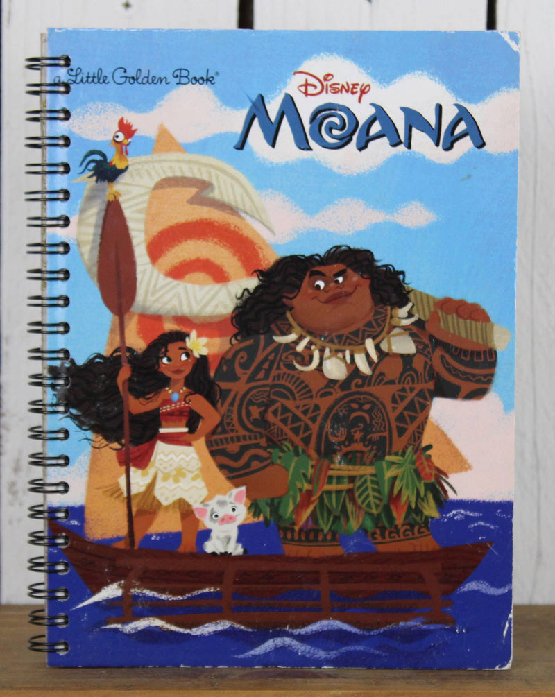 Notebook | Upcycled Little Golden Book Moana Journal - The Ridge Kids