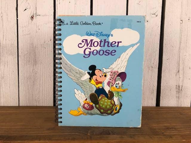 Notebook | Upcycled Little Golden Book Mother Goose Journal - The Ridge Kids