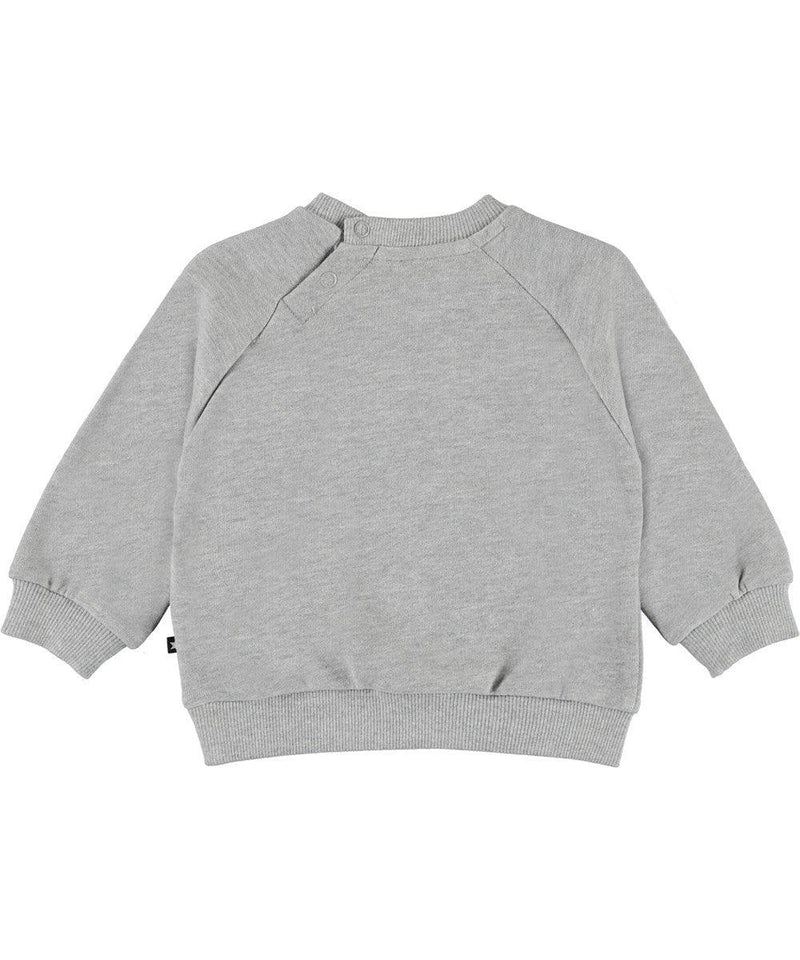 Organic Cotton Disc Sweatshirt | Grey Melange | Molo - The Ridge Kids