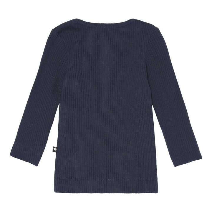 Organic Cotton Earth Long Sleeve Rib Top | Galaxy Blue | Molo - The Ridge Kids