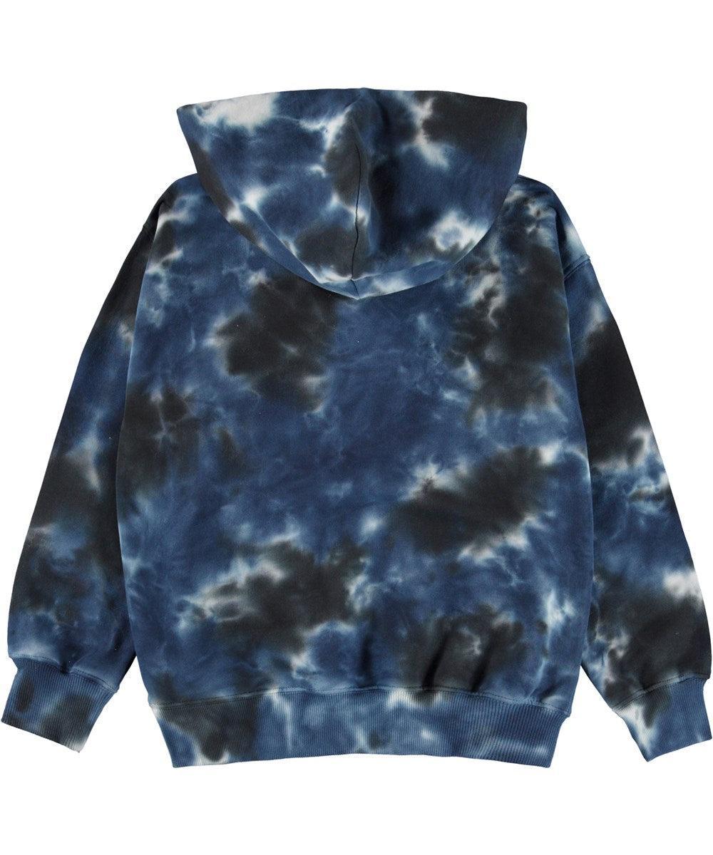 Organic Cotton Matt Hoodie| Black Blue Dye | Molo - The Ridge Kids